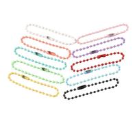 Catena a sfera 400 pezzi Catene con perline a sfera da 2,4 mm Adatto a portachiavi/bambole/etichetta con etichetta a mano for gioielli braccialetto fai da te(Yellow Chain)