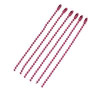 Catena a sfere 400 pezzi 10/12 cm Catena in ferro colorato con perline a sfera adatta a connettori con etichette a mano chiave Gioielli fai da te(Rose red,Length 10cm)