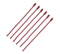 Catena a sfere 400 pezzi 10/12 cm Catena in ferro colorato con perline a sfera adatta a connettori con etichette a mano chiave Gioielli fai da te(Red,Length 10cm)