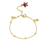 Catena alla caviglia con ciondolo a forma di stella, alla moda e minimalista, accessorio da spiaggia con pentagramma dal temperamento femminile