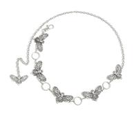 Catena alla moda in metallo per la vita, accessorio per discoteca, per amanti del punk e idee regalo uniche, gioielli gotici con frangia falena, Misura unica, come descritto, come descritto