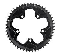 Catena Anello Strada 50T 110 BCD V2 in Alluminio Nero 4mm per Bicicletta da Strada (50-34)
