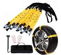 Catena antiscivolo per pneumatici auto, resistente, per l'inverno, con presa di guida, trazione affidabile (taglia L)