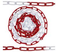 Catena barriera bicolore rosso-bianco 5M. Avvertimento catena catena di sicurezza 5mm Catena di cantieri in metallo.