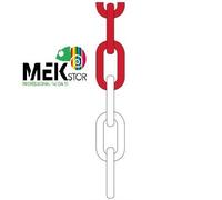 CATENA BIANCO ROSSA DA RECINZIONE IN PLASTICA DIAMETRO MM. 8 LUNGHEZZA MT.25