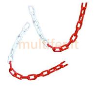 CATENA RECINZIONE SEGNALETICA IN PLASTICA d. 6mm COLORE BIANCO E ROSSO AL METRO