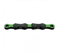 Catena Bici 12v DLC Nero/Verde - 126 Maglie, Compatibile SRAM/Shimano, Cambiata Fluida