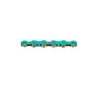 Catena bici 12v. kmc x12 aurora verde 126m collegamento rapido