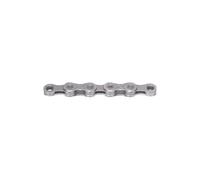 Catena bici 9/10/11v. kmc x glide ept, maglie argento 118m, collegamento rapido