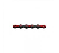 Catena Bici KMC DLC12 WAXED 12v - 126 Maglie, Nero/Rosso, Rivestimento Cera