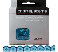 Catena bici POINT MAGIC COLOR 1 velocità 102 maglie 1/2x1/8 blu singlespeed BMX