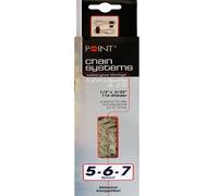 Catena bici POINT SL-270 5/6/7 maglie 116 maglie con chiusura a scatto argento