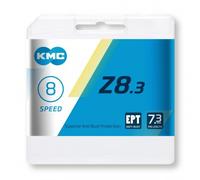 Catena bicicletta KMC Z8 EPT 6 7 8 maglie 114 maglie 1/2x3/32 argento lucchet...