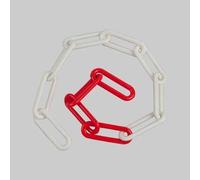 CATENA BICOLORE IN PLASTICA D.6 25 mt Segnaletica Stradale Ponteggi
