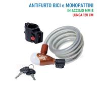 CATENA CATENACCIO ANTIFURTO X BICI BICILETTA MOTO MOTORINO ACCIAIO LUCCHETTO