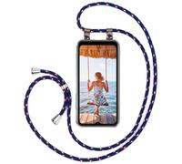 moex Collana per cellulare compatibile con Samsung Galaxy A22 5G, custodia con cinturino regolabile in Blu