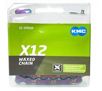 Kmc X12 Waxed 12s Chain Multicolor 126 Links / 12s Aurora Blue