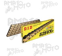 CATENA CHAIN TRASMISSIONE DID PROFESSIONAL PASSO 525 VX3 124 MAGLIE MOTO 1000CC