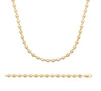Catena Chicco Di Caffè 6MM Placcato Oro 18 CARATI Lunghezze A Scelta