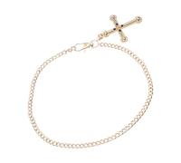 Catena con ciondolo incrociato oversize per jeans Hip Hop Streetwear gioielli per il corpo accessorio di abbigliamento per l'uso quotidiano Punk Rock accessorio in vita, Misura unica, come descritto