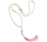 Catena con frange in pietra naturale per indossare a tracolla in ambienti casual e formali, offre una collana lunga comoda, One Size, come descritto, come descritto