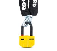 Lucchetto Con Allarme OXFORD BOSS Allarme 14Mm X 12Mm + Catena 1,5M Per Moto