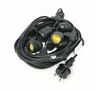 CATENA CORDONIERA LUMINOSA PER ESTERNO 10 METRI 10 LAMPADINE E27 CATENARIA