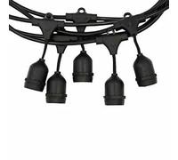 CATENA CORDONIERA LUMINOSA PER ESTERNO 10 METRI 10 LAMPADINE E27 CATENARIA