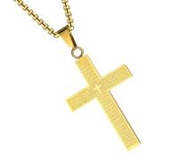 Catena cristiana da uomo | Collana a catena con ciondolo sacro, gioiello cristiano, ciondolo a forma di Bibbia in acciaio inossidabile, ciondolo religioso ispiratore, Refer to description, Acciaio