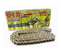 Catena D.I.D 520Vx2 (Gold & Black) - Lunghezza: 100 Maglie con Giunto a Rivetto (Zj)