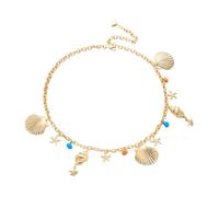 Catena da donna con perline colorate | Bellissima catena per ombelico ispirata al mare, accessorio per la vita con creatura marina staccabile