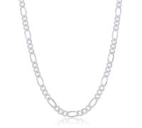 Catena d'Argento Figaro Chain for Uomini e Donne Real Collana Argento Made in Italia Pollici di Lunghezza U2013 Ideale per l'usura Quotidiana, Occasioni Speciali