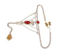 Catena del Corpo per Intimo Cristalli Oro per Donne | Lega e Cristalli, Stile Chic ed Elegante, per Abiti e Gonne, Uso Boudoir e Performance