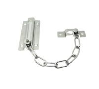 Catena Della Porta 2 pezzi Lucchetto a catena for porta in acciaio inossidabile Protezione for di sicurezza con molla Antifurto Serratura a pressione Robusto Chiavistello for lucidato vite(Silver)
