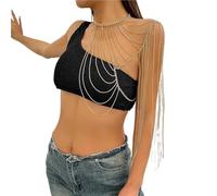 Catena della spalla Catena a tracolla alla moda for donna, multistrato, con nappa, accessori for gioielli personalizzati(Golden)