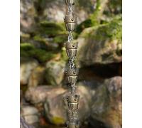 Catena dell'acqua piovana per il drenaggio della grondaia, ornamento decorativo da appendere per il tetto, soluzione di drenaggio dell'acqua esterna durevole