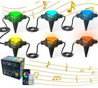 Catena di 16 Luci Led RGB da Giardino IP67 da 12.8M su Picchetto Alimentata 12V