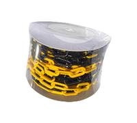 Catena di allarme in plastica ad alta visibilità da 6 mm, lunghezza 25 m, sistemi di barriera per parcheggio barriere di sicurezza che possono essere accorciati su dimensioni recinzione di sicurezza