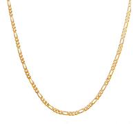 Catena di Collana Figaro a Figura Piatta in Oro 18k o Bracciale -Width mm, Lunghezza 18 "-24"