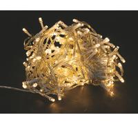 CATENA DI LUCI 300 LED BIANCO CALDO TRASPARENTE MT 12+5 MINILUCCIOLE NATALE