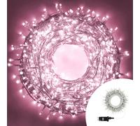Catena di luci 9 metri da 180 Led Rosa con cavo trasparente Wisdom