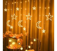 Catena di luci a LED 3,5m 36 LEDs Illuminazione Giardino luci decorative stella luna tenda luci della stringa per natalizie finestre camera da letto festa di matrimonio interni esterni decorazioni