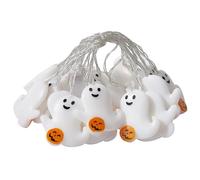 Catena Di Luci Di Zucca Fantasma - Catena Di Luci Di Zucca Fantasma | Catena Di Luci A LED Con Batteria Da 6,6 Piedi | Luci Ambientali Multifunzionali: Luce Notturna Colorata Decorativa