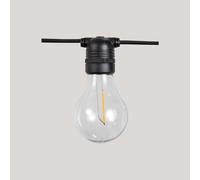 Catena Di Luci Esterni LED E27 2700 K Nera IP44 Moderna Girlanda Da Giardino