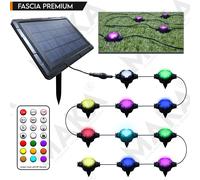 Catena di Luci LED RGB a Picchetto da Giardino per Esterno con Pannello Solare [EEK: A]