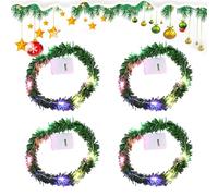 Catena di Luci Natalizie In Miniatura,4 Pezzi Mini Catena Luminosa a Led, Catena Luminosa Decorativa per Albero di Natale,per Casa Delle Bambole,Decorazione Natalizia