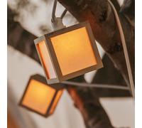 Catena Di Luci Solari LED IP44 5 M Bambù 1800 K Giardino Catena Di Luci Esterno