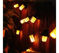Catena Di Luci Solari Per Esterni Giardino Effetto Fuoco Lampade 10 LED Lanterne