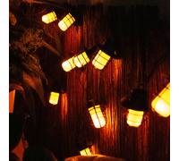 Catena Di Luci Solari Per Esterni Giardino Effetto Fuoco Lampade 10 LED Lanterne