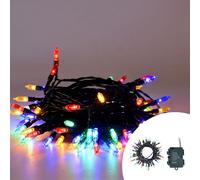 Catena luminosa di 100 LED di luci natalizie vintage a batteria da esterno 10 mt